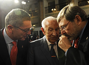 Gallardn, Samaranch y Lissavetzky. | AFP