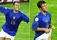 Cassano y su felicidad efímera en el último gol de Italia del torneo./AP