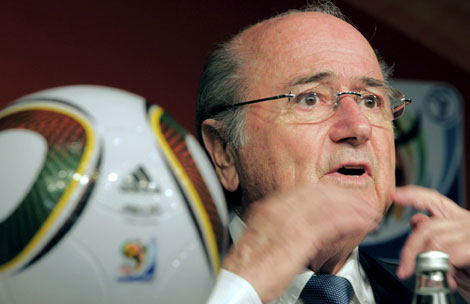 Joseph Blatter durante una rueda de prensa que clausur el Mundial. Foto: EFE