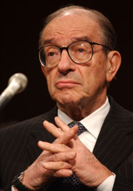 Alan Greenspan, presidente de la Reserva Federal (Foto: AP)