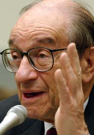 El presidente de la Reserva Federal (Fed), Alan Greenspan. (Foto: AP).