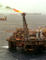 Plataforma petrolfera en la costa brasilea. (Foto: AP).