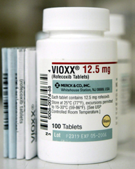 Una imagen de archivo que muestra un bote de Vioxx manufacturado por Merck Pharmaceuticals. (Foto: EFE).