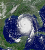 Imagen del huracn 'Katrina' a su paso por el Golfo de Mxico. (Foto: REUTERS).