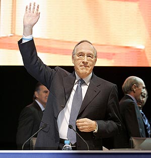 El presidente de Endesa, Manuel Pizarro, durante la Junta General de Accionistas del pasado 27 de febrero. (Foto: REUTERS)