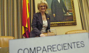 Maite Costa en la comisisn de Industria del Congreso. (Foto: Carlos Miralles)