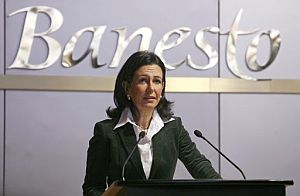 La presidenta de Banesto, Ana Patricia Botn en la presentacin de los resultados. (Foto: EFE)