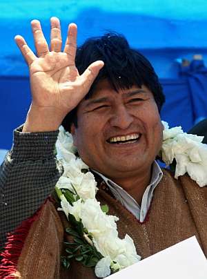 Morales, en un acto en Avaroa, en los Andes bolivianos. (Foto: AFP)