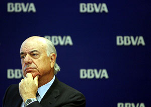 El presidente de BBVA, Francisco Gonzlez, durante la presentacin de resultados. (Foto: AFP)