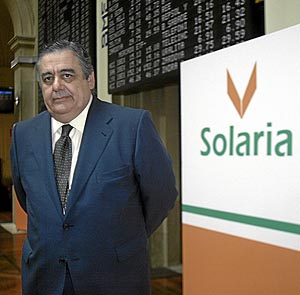 Enrique Daz, presidente de Solaria, en la Bolsa. (Foto: Julin Jan)