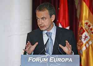 Jos Luis Rodrguez Zapatero, Presidente del Gobierno, el su intervencin en el foro 'Nueva Economa'. (Foto: EFE)