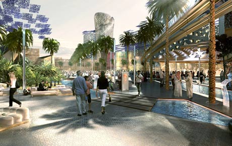 Imagen virtual de la Ciudad Sostenible diseñada por el arquitecto Norman Foster para Abu Dhabi. (Foto: Foster& Partners)