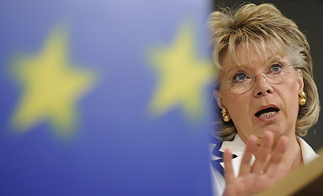 La comisaria europea de Sociedad de la Informacin. (Foto: AFP)