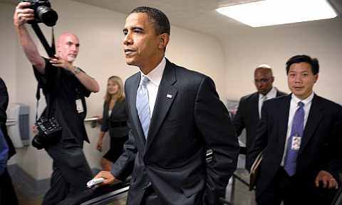 Obama, a su llegada a Washington. (Foto: EFE)