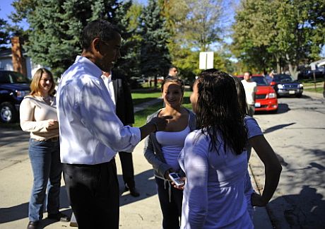El candidato demócrata a la Casa Blanca en su visita a Holland, Ohio. (Foto: AFP)