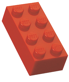 Ladrillo rojo de Lego