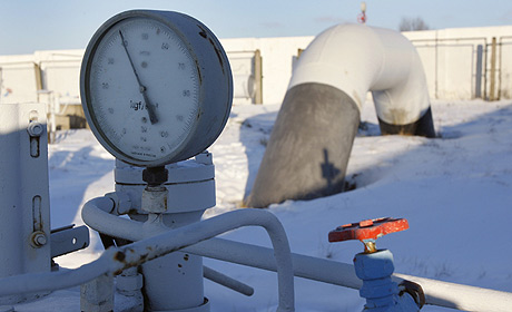 Un medidor de presin del gas en una estacin de Ucrania. (Foto: REUTERS)