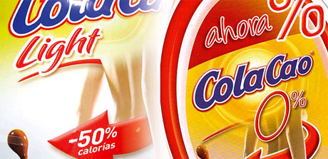 Etiquetado de los envases de ColaCao Light y ColaCao 0%. | Facua
