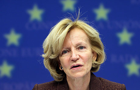 La vicepresidenta segunda en Bruselas. | AP
