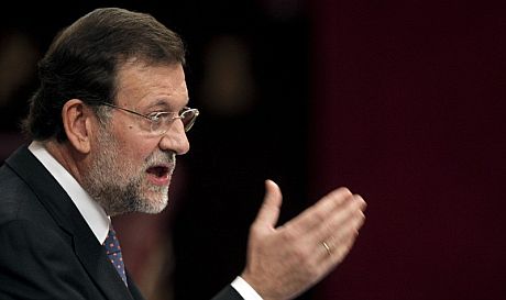 El líder del PP, Mariano Rajoy, durante su intervención. | Efe