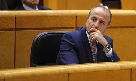 El ministro de Industria, Miguel Sebastián, en el Senado. | Antonio Heredia