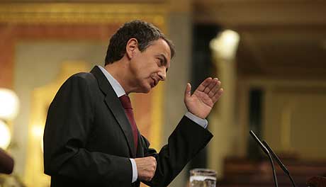 Zapatero durante su comparecencia en el Congreso el mircoles. | Begoa Rivas
