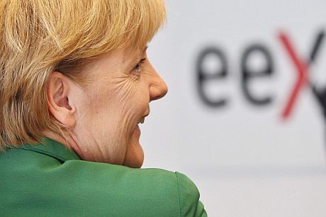 La canciller alemana, Angela Merkel, visit el jueves la Bolsa Europea de la Energa. | Efe