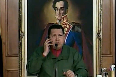 Hugo Chvez, durante el programa donde amenaz con la nacionalizacin al BBVA. | EL MUNDO
