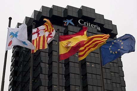 Oficinas centrales, en la Diagonal de Barcelona, de La Caixa y de Criteria. | Efe