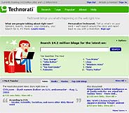 Captura de la pgina 'web' de Technorati