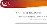 Captura de la página de ESNIC, realizada a primera hora de la mañana, en el que se informa del 'restablecimiento del sistema' para las 9.45. A esa hora, el sistema permanecía inactivo.