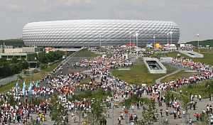 Estadio Allianz-Arena de Munich, justo antes del inicio del Mundial. (Foto: AFP)