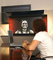 Una videoconferencia con este sistema. (Foto: Telefónica)