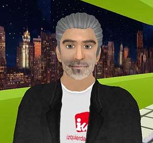 El avatar de Llamazares en Second Life.