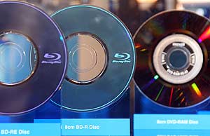Discos Blu-ray expuestos en la pasada edición de CES 2008. (Foto: AFP)