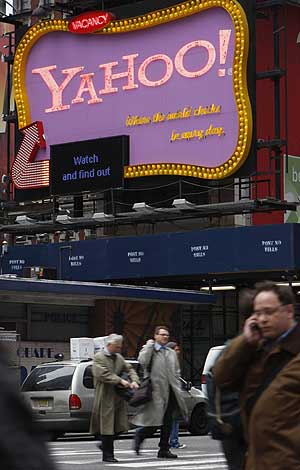 anuncio de Yahoo! en Times Square en Nueva York. (Foto: REUTERS)