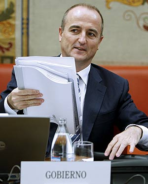 Miguel Sebastin, durante su primera comparecencia ante la Comisin correspondiente del Congreso. (Foto: EFE)