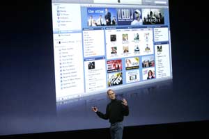 Steve Jobs presenta en San Francisco las nuevas caractersticas de iTunes. (Foto: Reuters)