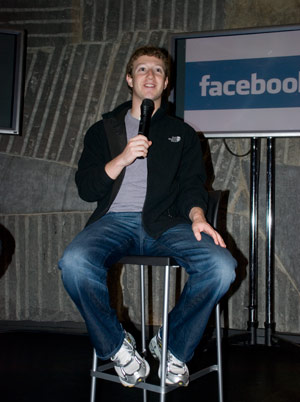 Zuckerberg, en su charla en Madrid. (Foto: elmundo.es)