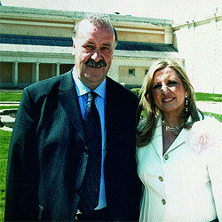Vicente del Bosque y su esposa