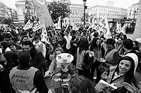 Manifestacin de trabajadores de Air Madrid. / ALBERTO CULLAR