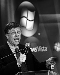 Bill Gates en la presentacin de 'Vista'./ AFP