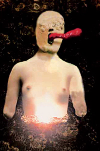 “Desnudo distorsionado”. Una de las obras de su exposición.