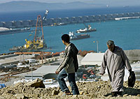 Obras del nuevo puerto Tánger-Med en Ksar Sghir. / AFP / GETTY IMAGES