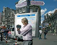 El holands Harold Goddijn, uno de los fundadores y actual director de TomTom, en la Rembramdtsplein, Amsterdam.