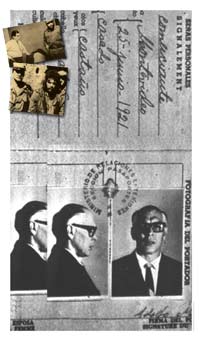 Pasaporte falso que utiliz para entrar en Bolivia. Figuraba como comerciante nacido en Uruguay.