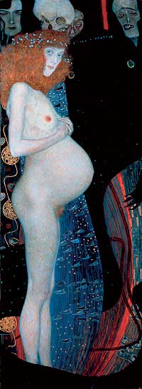 'La esperanza'. En 1903, Klimt retrat a Herma, otra de sus amantes, embarazada de ocho meses.