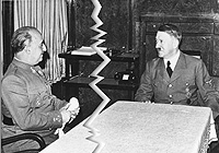Stanley Payne viene a romper la afinidad ideológica que se les atribuye históricamente a Adolf Hitler y Francisco Franco. (Foto: Getty Images)