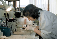 Una investigadora analiza una muestra en uno de los laboratorios de la facultad de Medicina de la Universidad del Pas Vasco. (Foto: Carlos Garca)