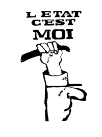 El Estado soy yo. Contra el autoritarismo del presidente de la Repblica, Charles de Gaulle, caricaturizado en el dibujo.